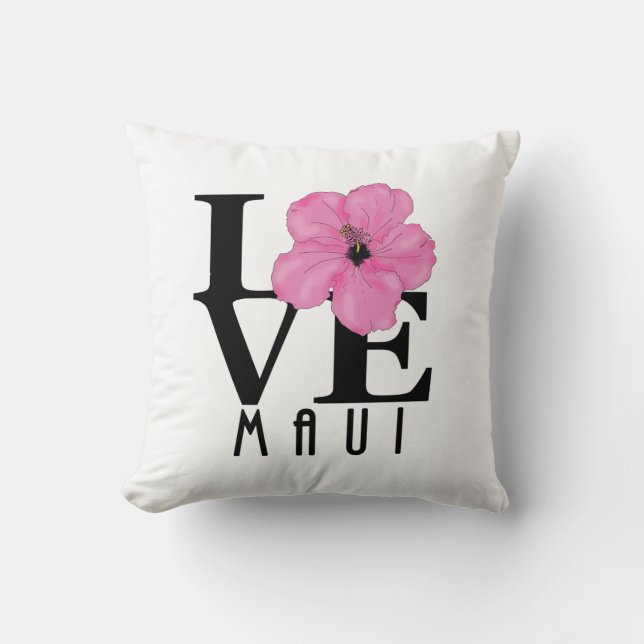 LOVE Maui Pink Cushion (Front)