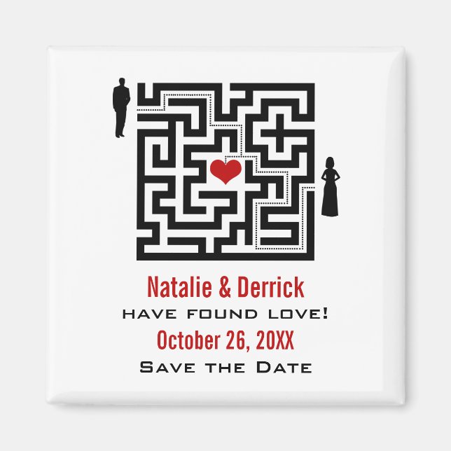 Love Maze Save the Date Magnet (Front)