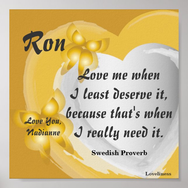 Love Me As Iam,  Poster _ Customise (Front)