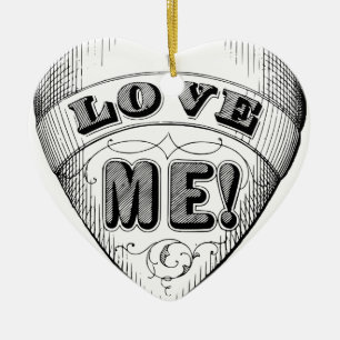 Love me ceramic tree decoration