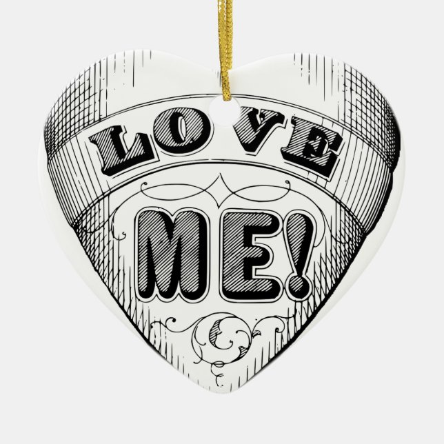 Love me ceramic tree decoration (Front)