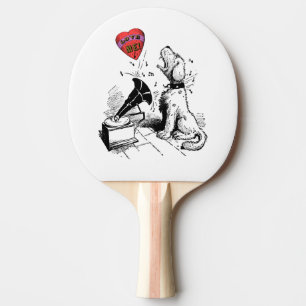 Love Me Heart (dog) Ping Pong Paddle