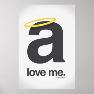 love me, helvetica poster