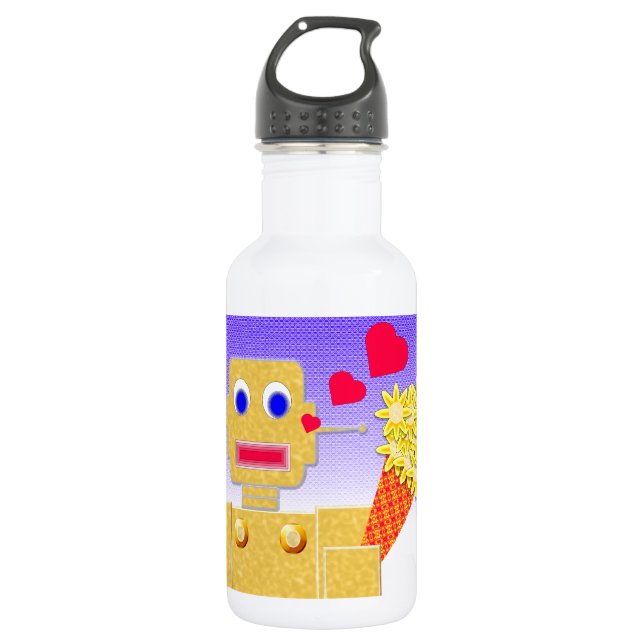 Love Me, I'm a Bot 532 Ml Water Bottle (Front)