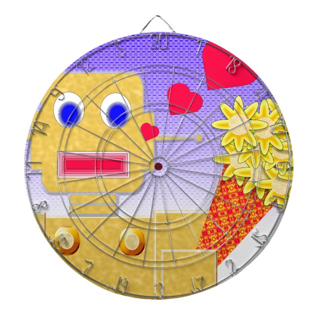 Love Me, I'm a Bot Dartboard (Front)
