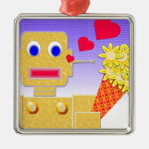 Love Me, I'm a Bot Metal Tree Decoration