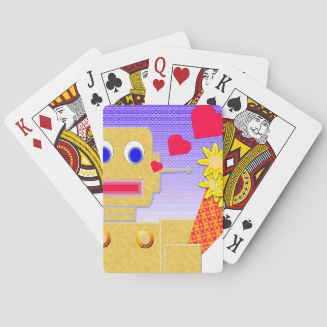 Love Me, I'm a Bot Playing Cards (Back)