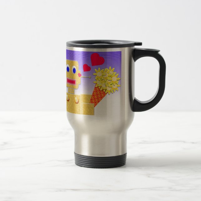 Love Me, I'm a Bot Travel Mug (Right)