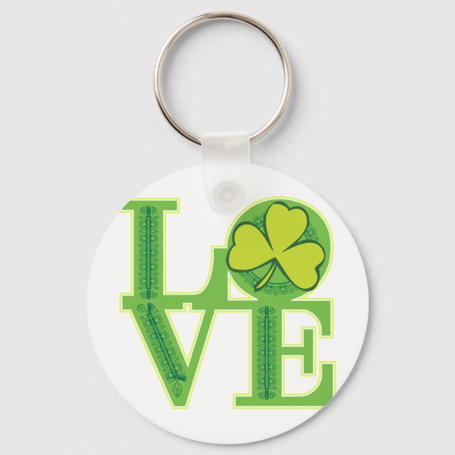 Love Me, I'm Irish Key Ring (Front)