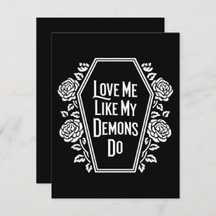 Love Me Like My Demons Do Dark  Holiday Card