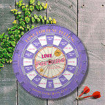 "Love Me, Love Me Not" Fortune Telling Dartboard<br><div class="desc">Ignite a spark of romance and fun with our Dartboard Plus Love Fortune Teller. This beautifully crafted game is not only a standard dartboard but also a whimsical love fortune teller, complete with designated "LOVE ME" and "LOVE ME NOT" sections. It's the perfect size for hanging in your favourite space...</div>