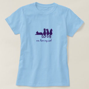 Love Me Love My Cat! Ladies Baby Doll Tee