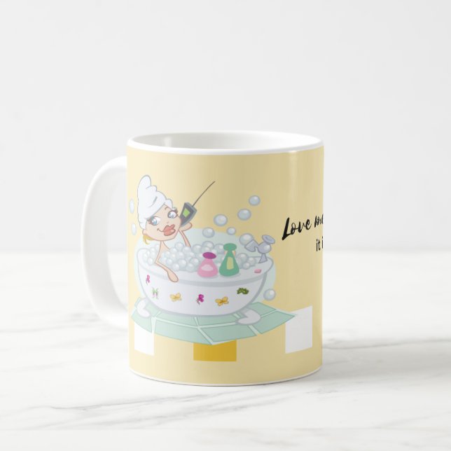 Love Me or Leave Me Quote Coffee Mug (Front Left)