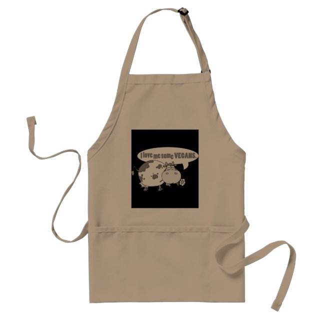 LOVE ME SOME VEGANS STANDARD APRON (Front)