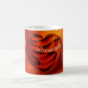 Love Me Tender   fire red waves Coffee Mug