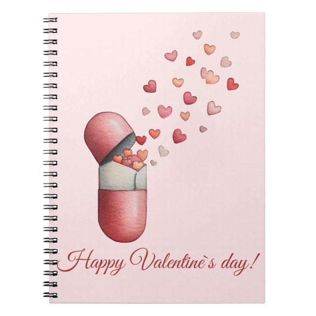 Love Medicine Valentine's Day Design Notebook (Front)