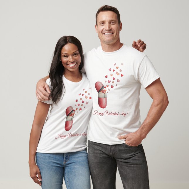 Love Medicine Valentine's Day Design T-Shirt (Unisex)