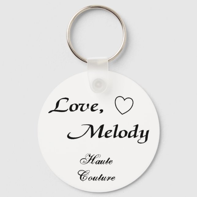 love melody  Haute Couture - Customised Key Ring (Front)