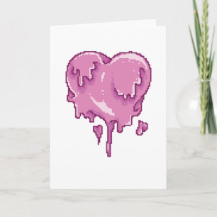 Love Melt Pixel Art Card