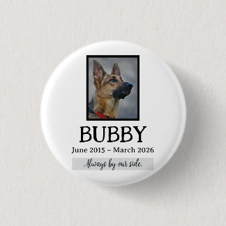 Love Memorial Funeral Pet Loss In Our Hearts Forev 3 Cm Round Badge