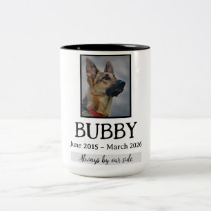 Love Memorial Funeral Pet Loss In Our Hearts Forev Two-Tone Coffee Mug