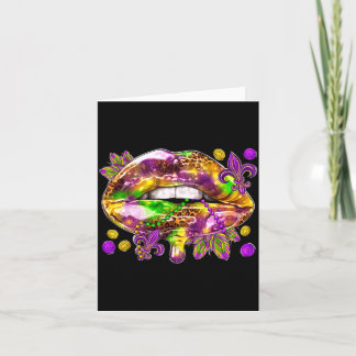 Love Men Lips Mardi Gras Carnival Fat Card