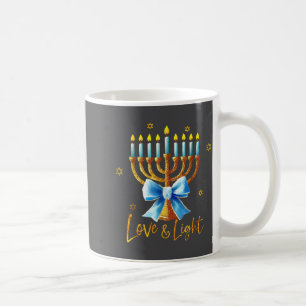 Love Menorah Chanukah Light Hanukkah Blue Coquette Coffee Mug