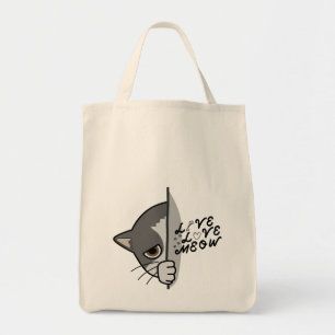 love meow cat lover design #catlover #catlife #cat tote bag