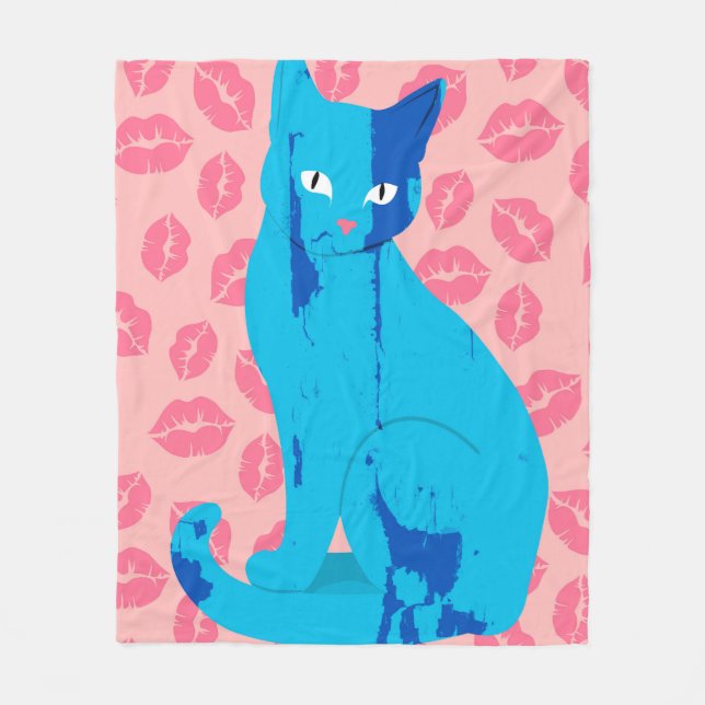 Love Meow-ment Fleece Blanket (Front)