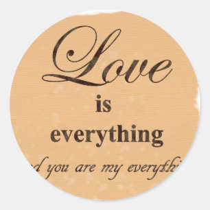 Love Message for him or her Classic Round Sticker