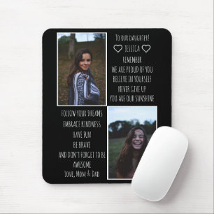 Love Message Gift For Daughter Photo Mousepad