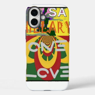 Love Message in Rasta Colours Art Print iPhone 16 Plus Case