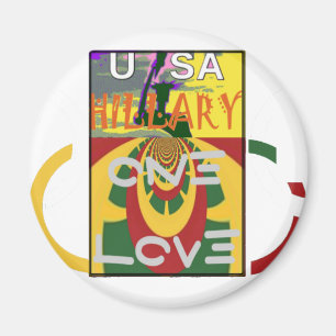 Love Message in Rasta Colours Art Print Magnet