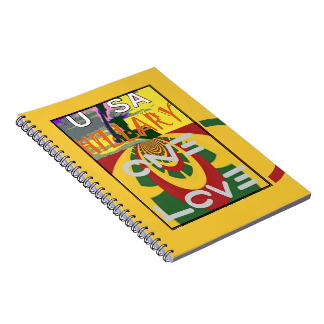 Love Message in Rasta Colours Art Print Notebook (Right Side)