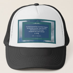 Love Message - John 3-16 - Black Trucker Hat