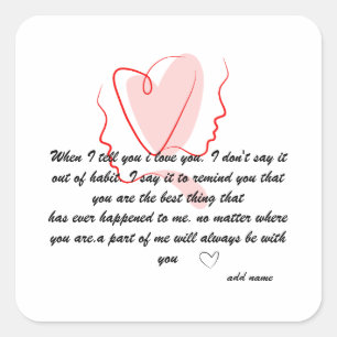 love messages    square sticker