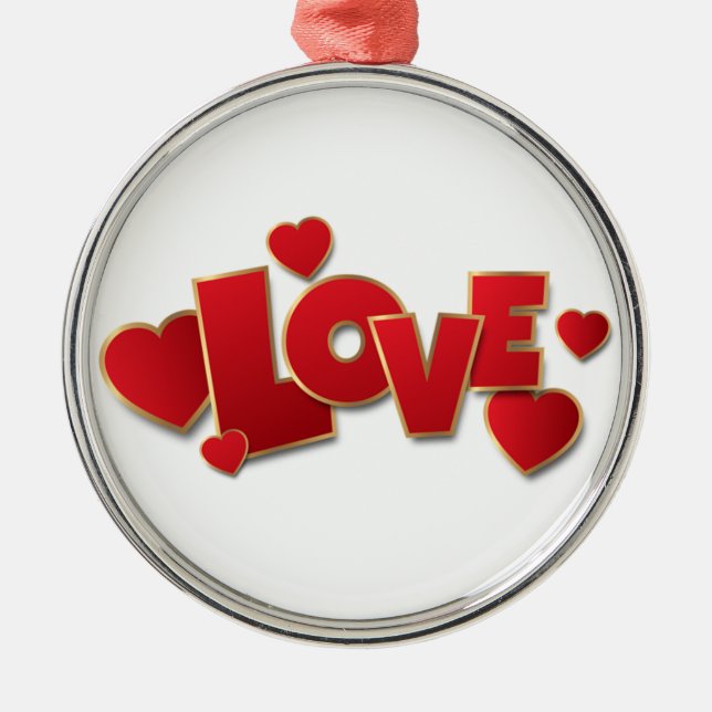 Love Metal Tree Decoration (Front)