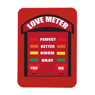 "Love Metre" magnet
