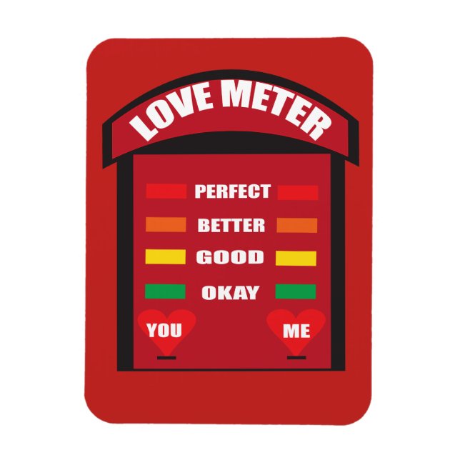 "Love Metre" magnet (Vertical)