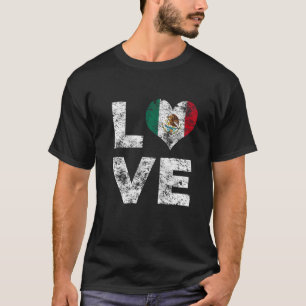 Love Mexico Flag Vintage Mexico Vacation 1 T-Shirt