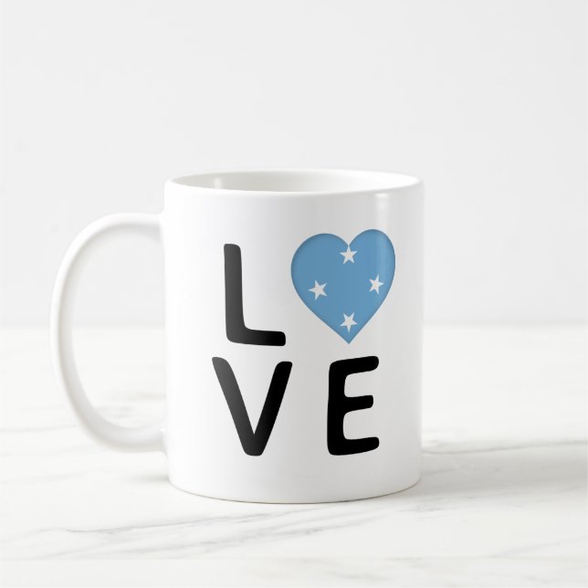 Love - Micronesia Flag Coffee Mug (Left)