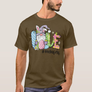 Love Midwife Life Easter Gnomes Bunny Eggs Costume T-Shirt