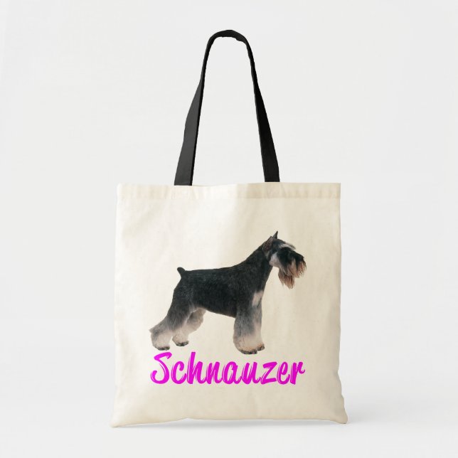 Love Miniature Schnauzer Dog Puppy Tote Bag (Front)