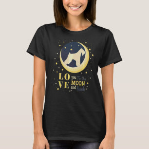 Love Miniature Schnauzer Dog To The Moon T-Shirt