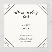 Love Minimal Black and White