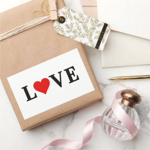 LOVE Minimalist Elegant Rectangular Sticker