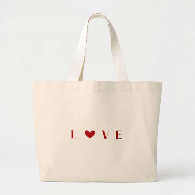 Love Minimalist Tote Bag for her (Front)