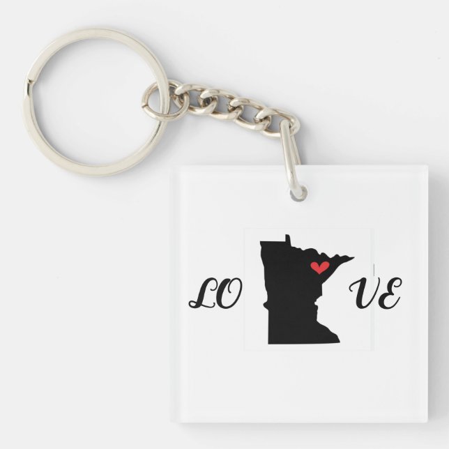 Love Minnesota Acrylic Keychain (Front)