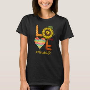Love Minnie Life Grandma  Sun Flower Mothers Day T-Shirt