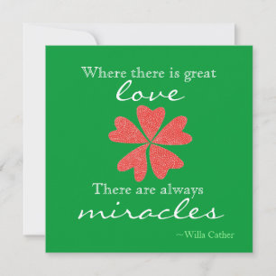 Love & Miracles Christmas photo card